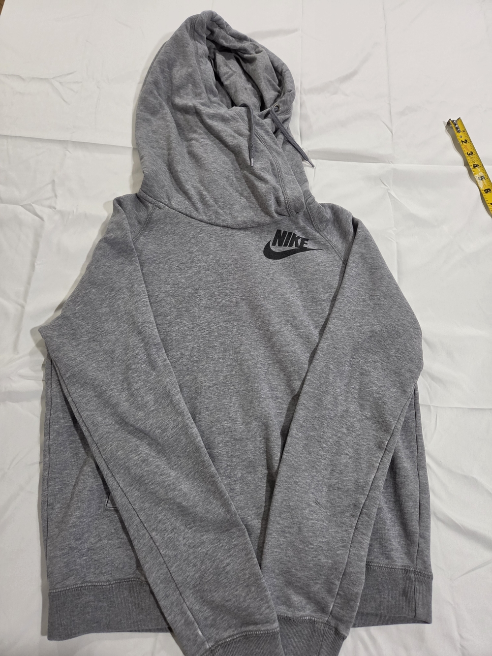 Nike Gray Men's Crewneck Hoodie with Black Logo